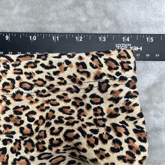 Soho Girls Faux Fur Lined Leopard Print Warm Leggings Cozy Winter Size M - Picture 6 of 8